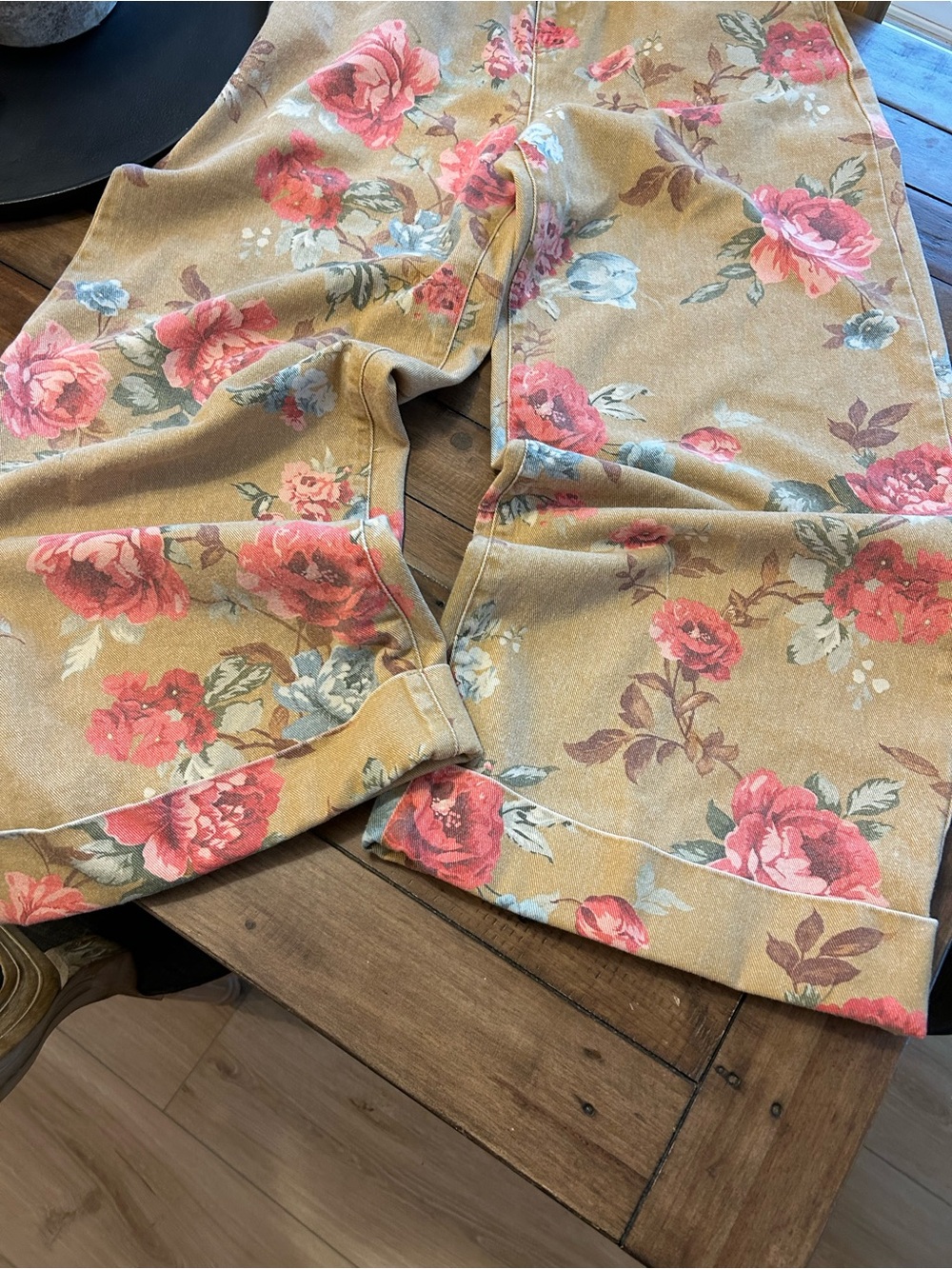 Anthropologie Pilcro Leon Floral Wide Leg Jeans 28 - Picture 10 of 16